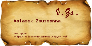 Valasek Zsuzsanna névjegykártya